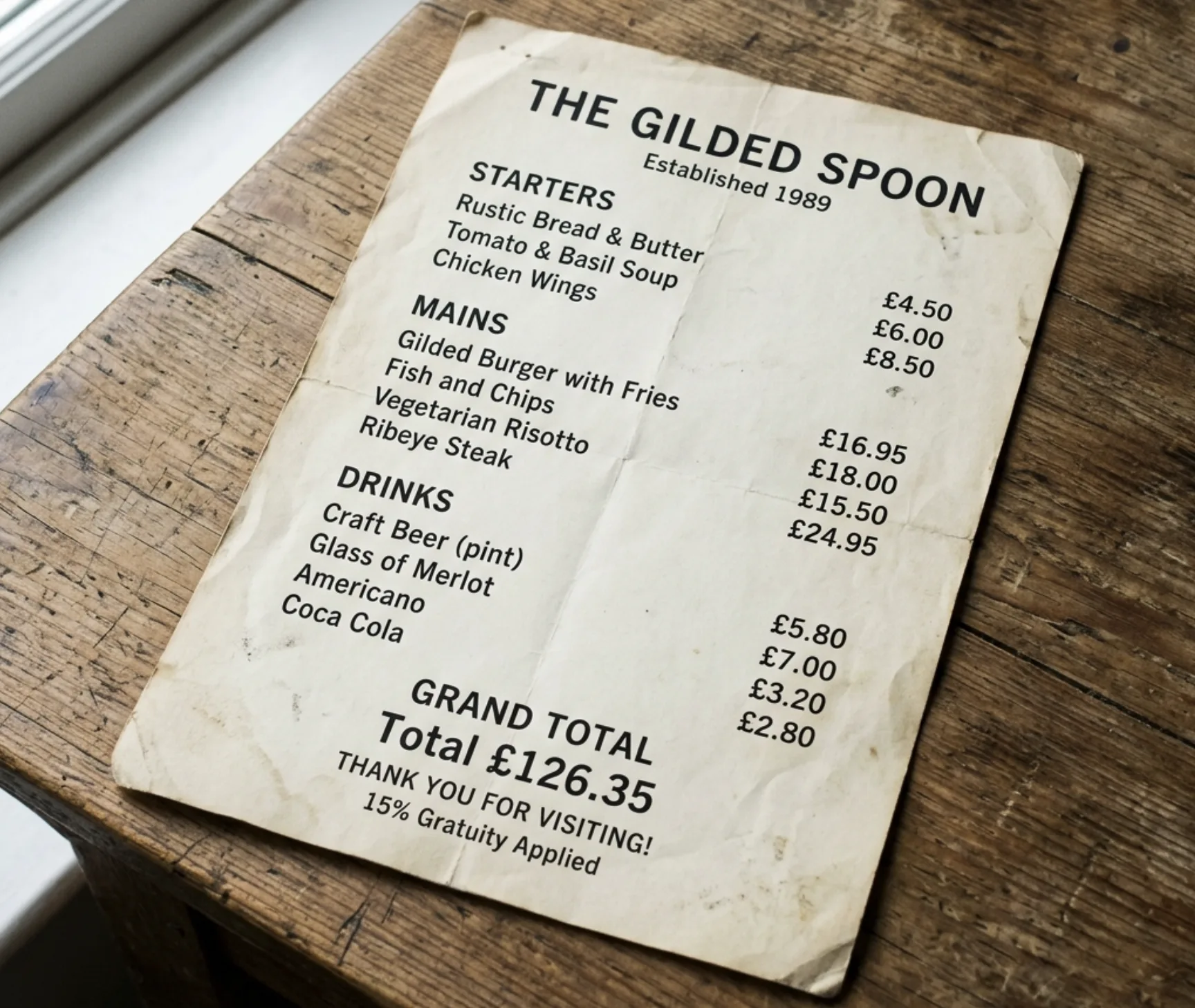 Image to text OCR demo showing a receipt image converted into extracted text